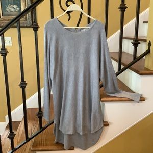 Joan Vass heathered gray sweater